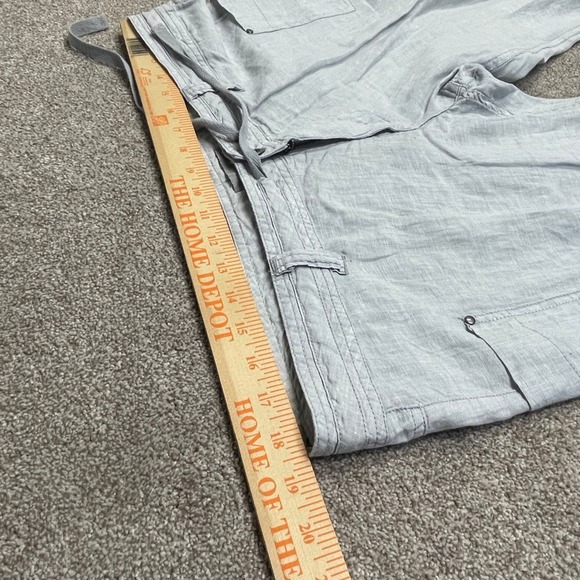 Horny toad womens wide leg pants sz 14 gray linen beachy lightweight minimalist - Picture 9 of 12